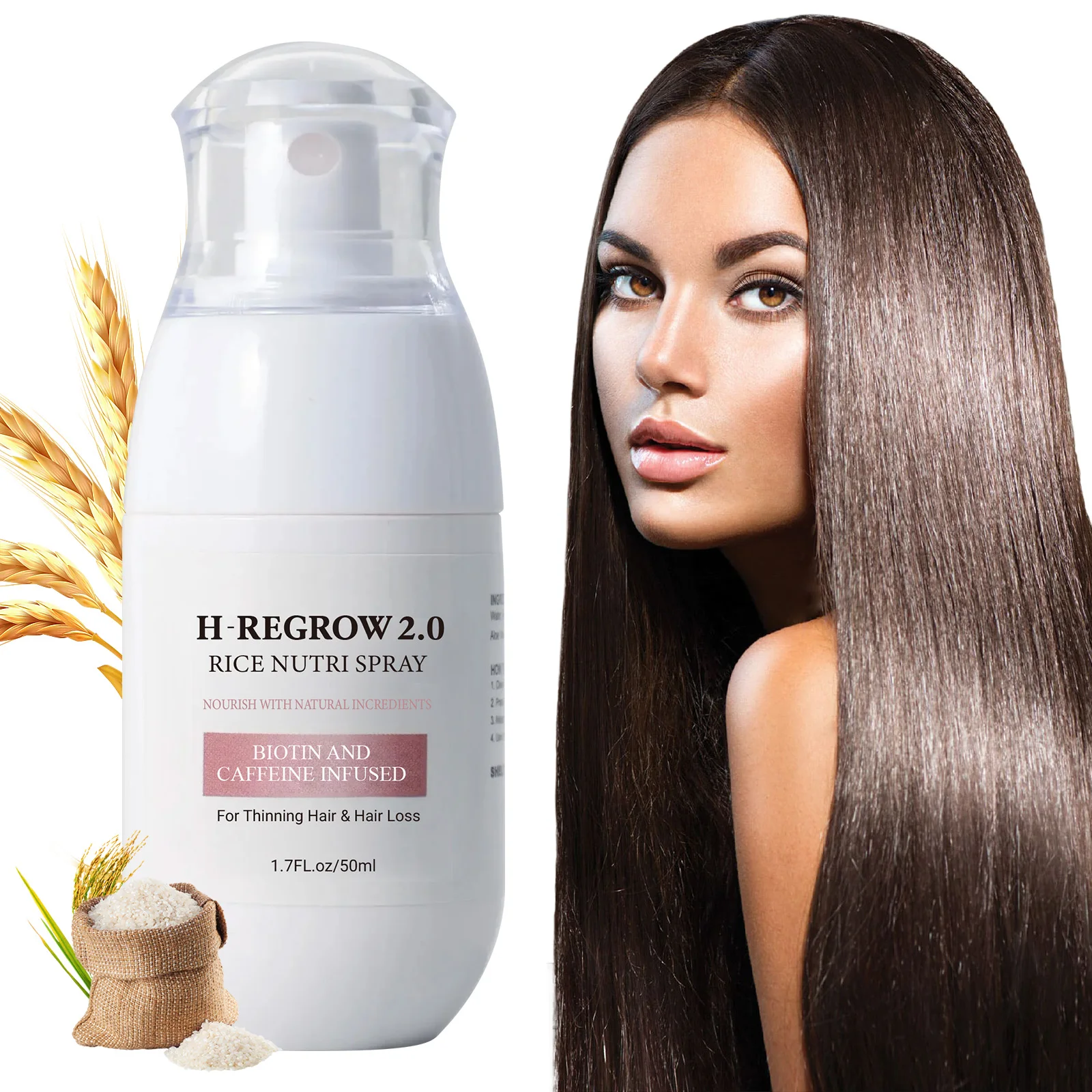 Hair Care With Rice Water - Haarspray Rijstwater Sterke Haarzakjeswortel Verdikking Haaruitval