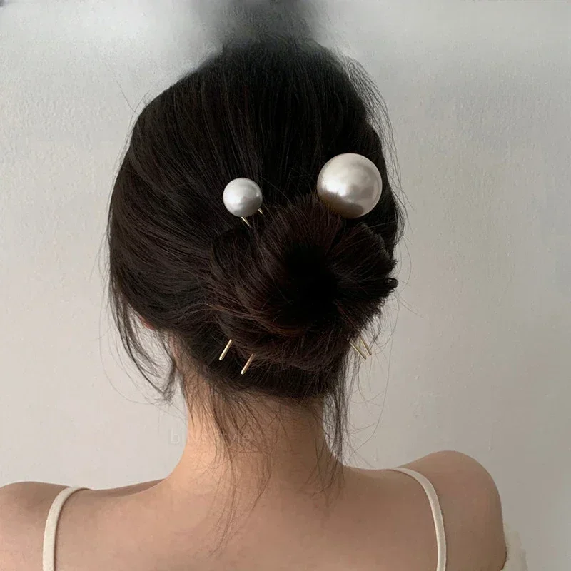 Bobby Pin Bulk - Koreaanse U-vormige Haarspelden Vintage Elegante Parel
