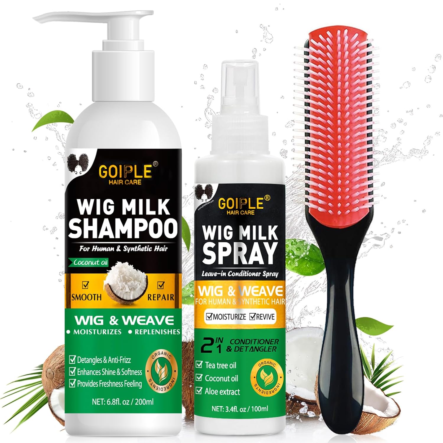 Hair Care Spray - GOIPLE 3-in-1 Haarverzorgingsset met Shampoo, Conditioner