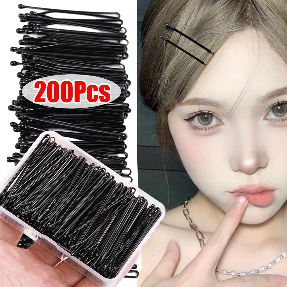 Bobby Pin Bulk - 50-200 Stuks Zwart Haar Clips U-vormige