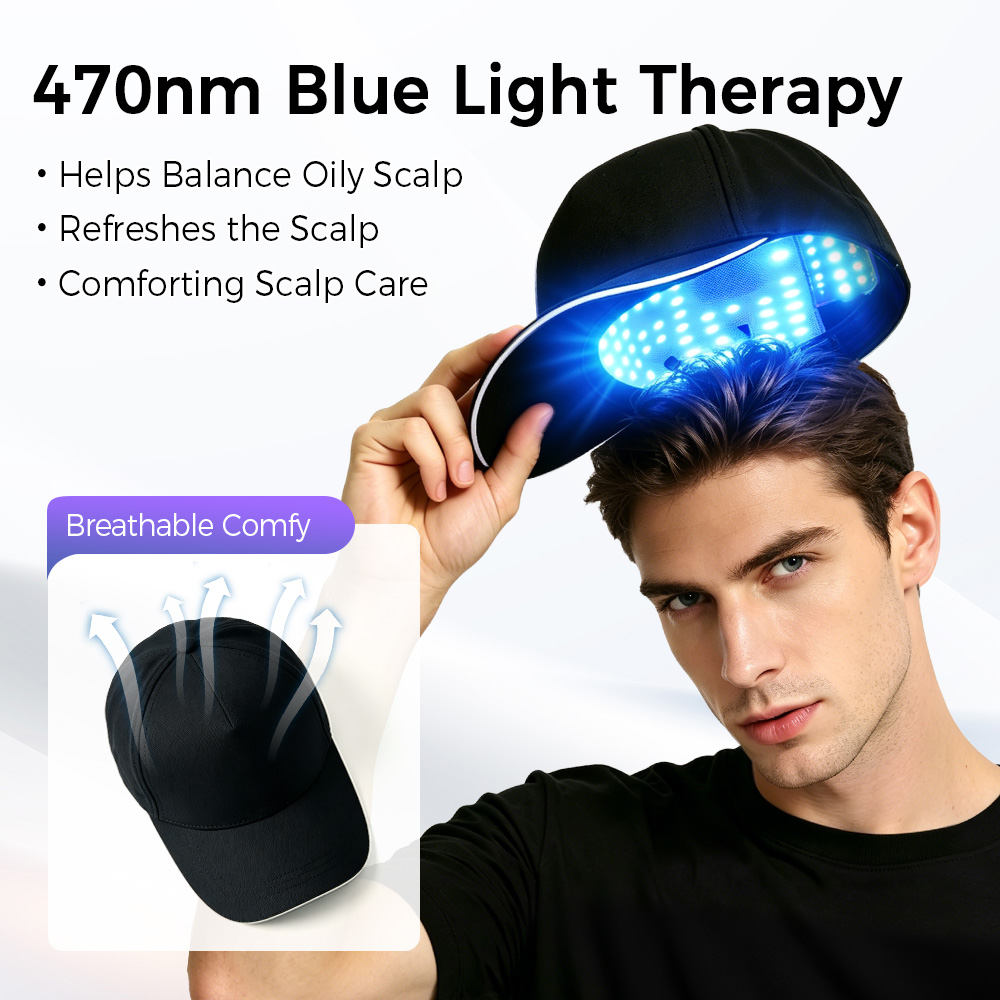 LED Haar Groei Cap Rood Blauw  - Hair Care Basic recensie en prijs